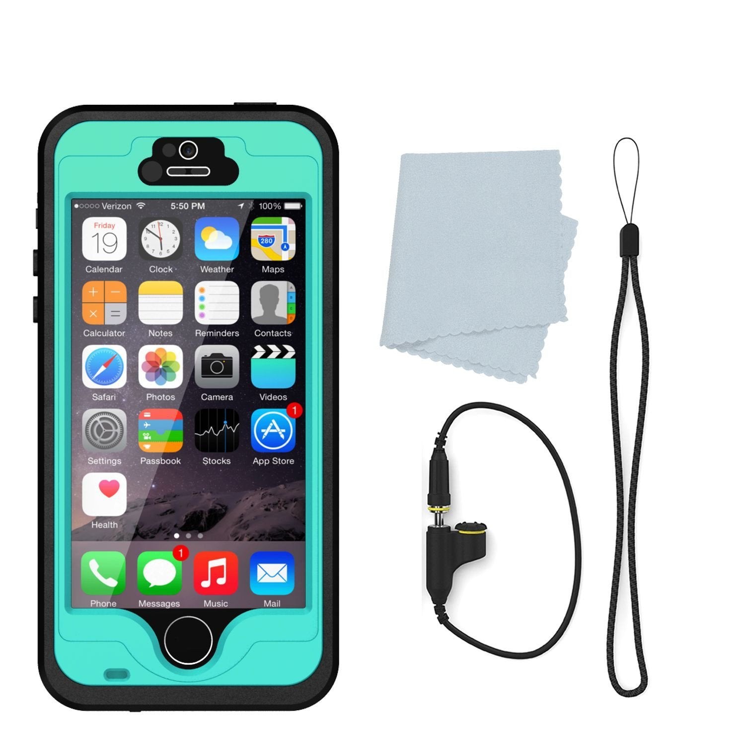 iPhone SE/5S/5 Waterproof Case, PunkCase StudStar Teal Shock/Dirt/Snow Proof | Lifetime Warranty