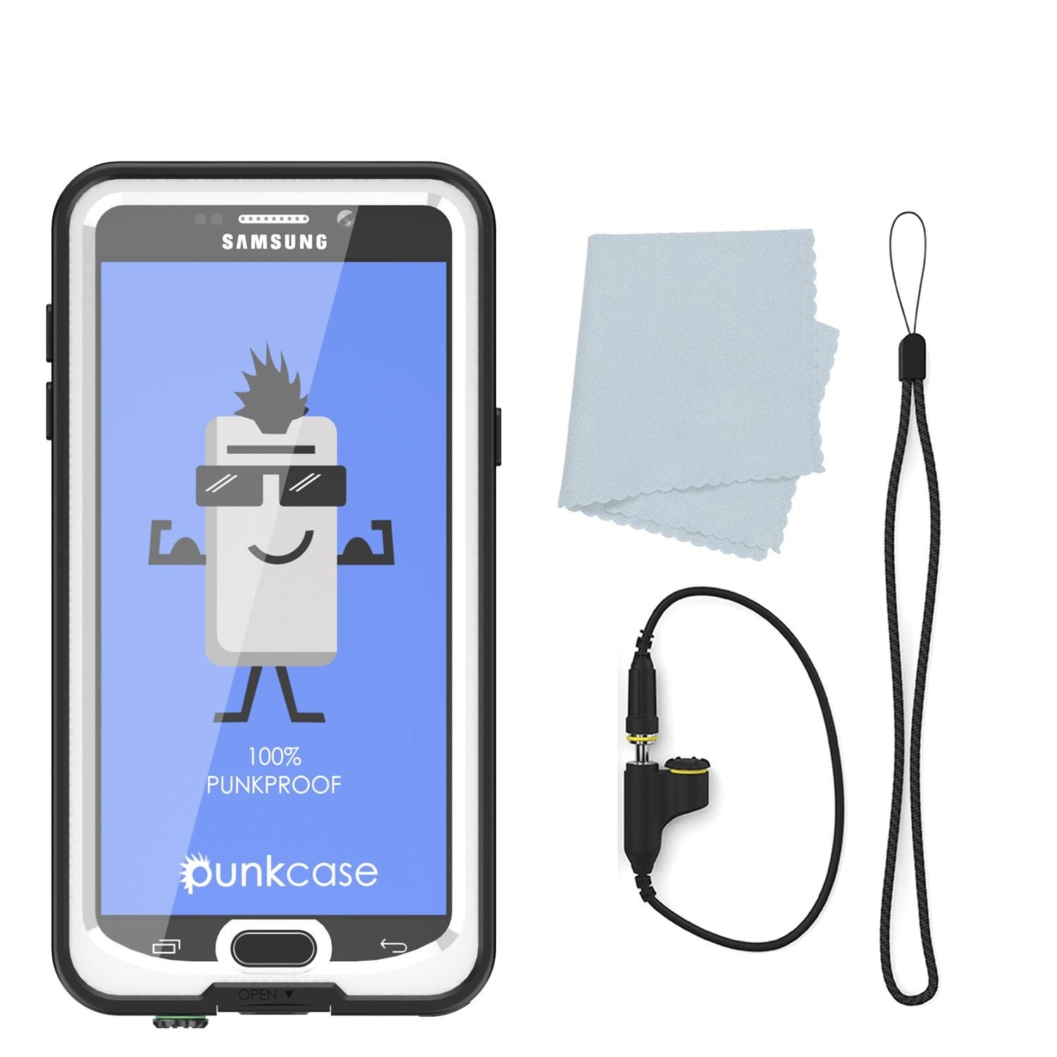 Galaxy Note 5 Waterproof Case, Punkcase StudStar White Shock/Dirt/Snow Proof | Lifetime Warranty