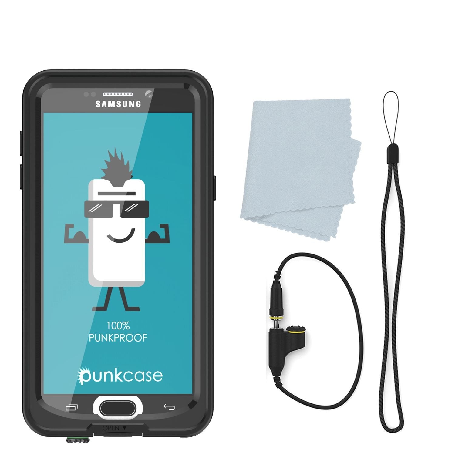 Galaxy Note 5 Waterproof Case, Punkcase StudStar Black Shock/Dirt/Snow Proof | Lifetime Warranty