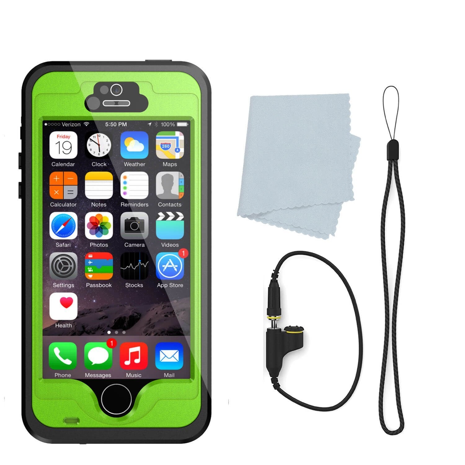 iPhone SE/5S/5 Waterproof Case, PunkCase StudStar Light Green Shock/Dirt Proof | Lifetime Warranty