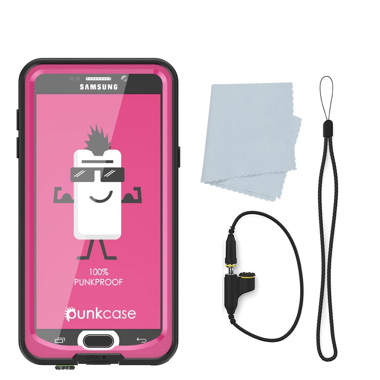 Galaxy Note 5 Waterproof Case, Punkcase StudStar Pink Shock/Dirt/Snow Proof | Lifetime Warranty