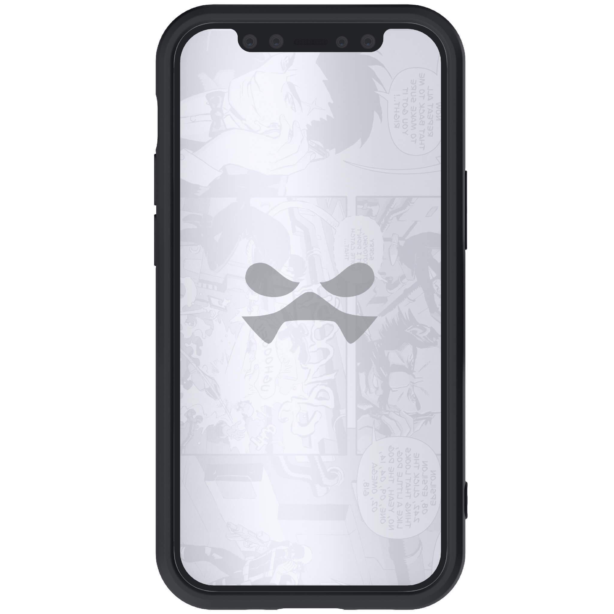 iPhone 12 Mini  - IRON ARMOR Belt Clip Holster Case with Stand and Card Holder [Matte Black]
