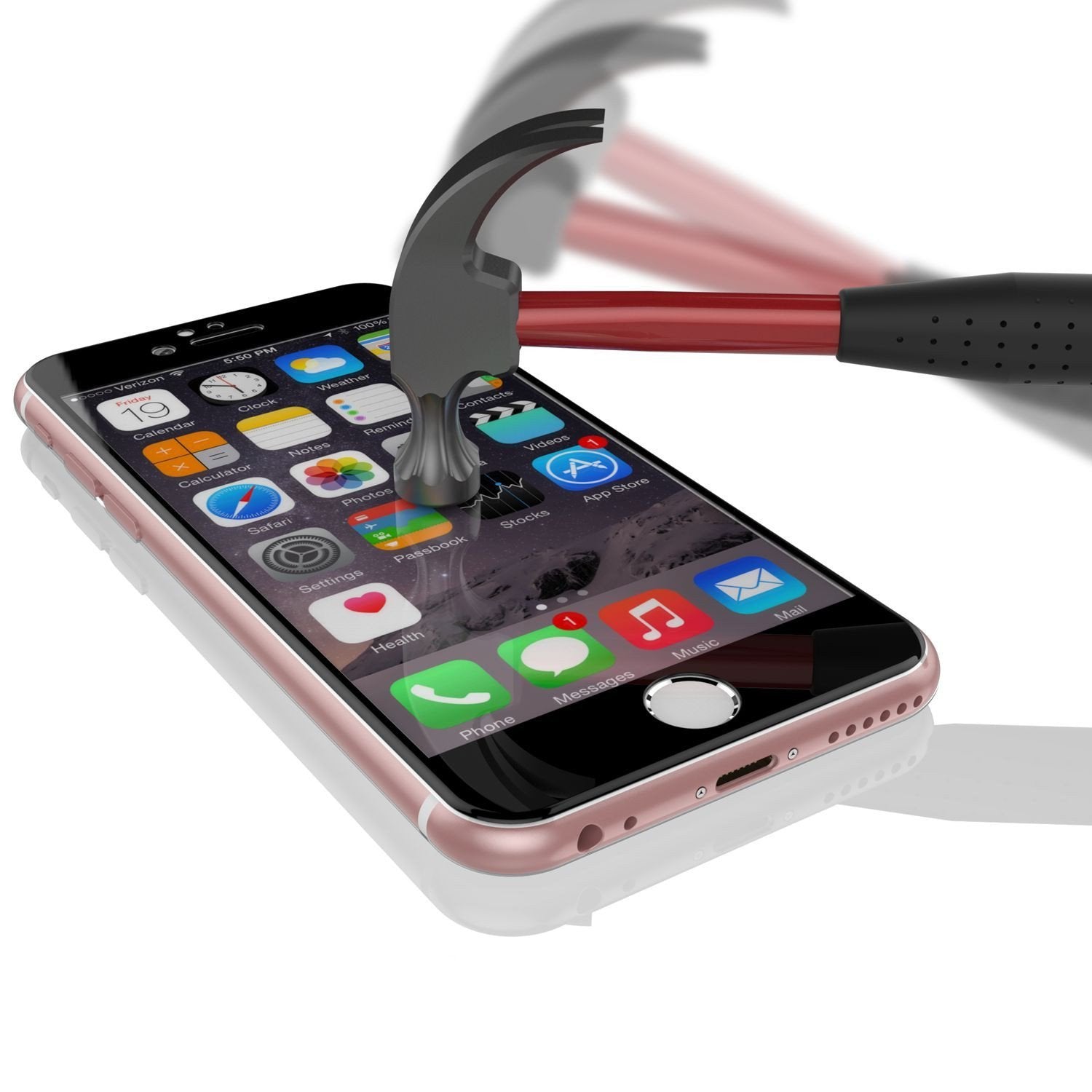 iPhone 6+/6s+ Plus  Black Screen Protector, Punkcase SHIELD Tempered Glass Protector 0.33mm Thick 9H
