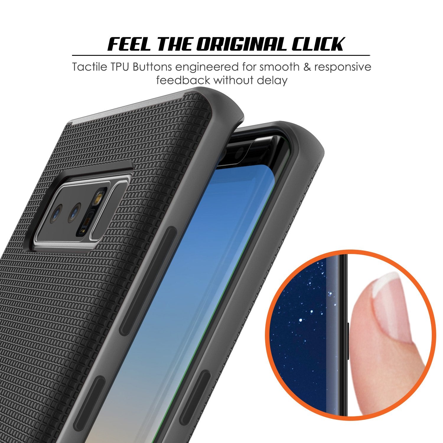 Galaxy Note 8 Case, PunkCase [Stealth Series] Hybrid 3-Piece [Grey]