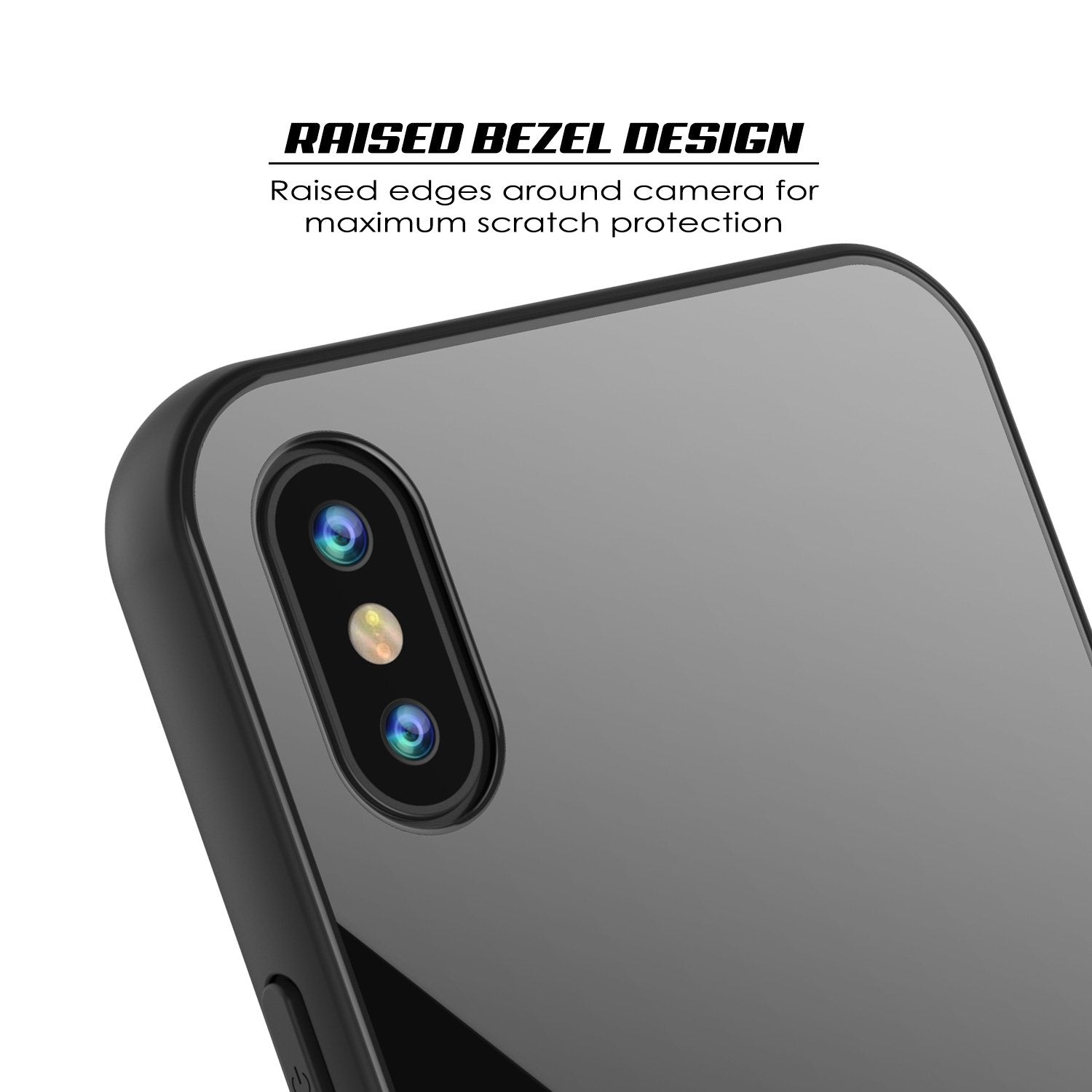 iPhone X Case, Punkcase GlassShield Ultra Thin Protectiv Cover, Black