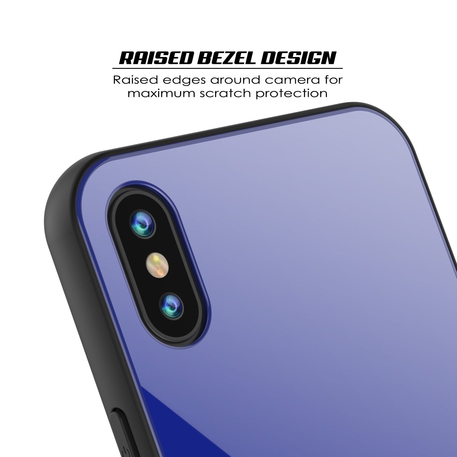 iPhone X Case, Punkcase GlassShield Ultra Thin Protectiv Cover, BLUE