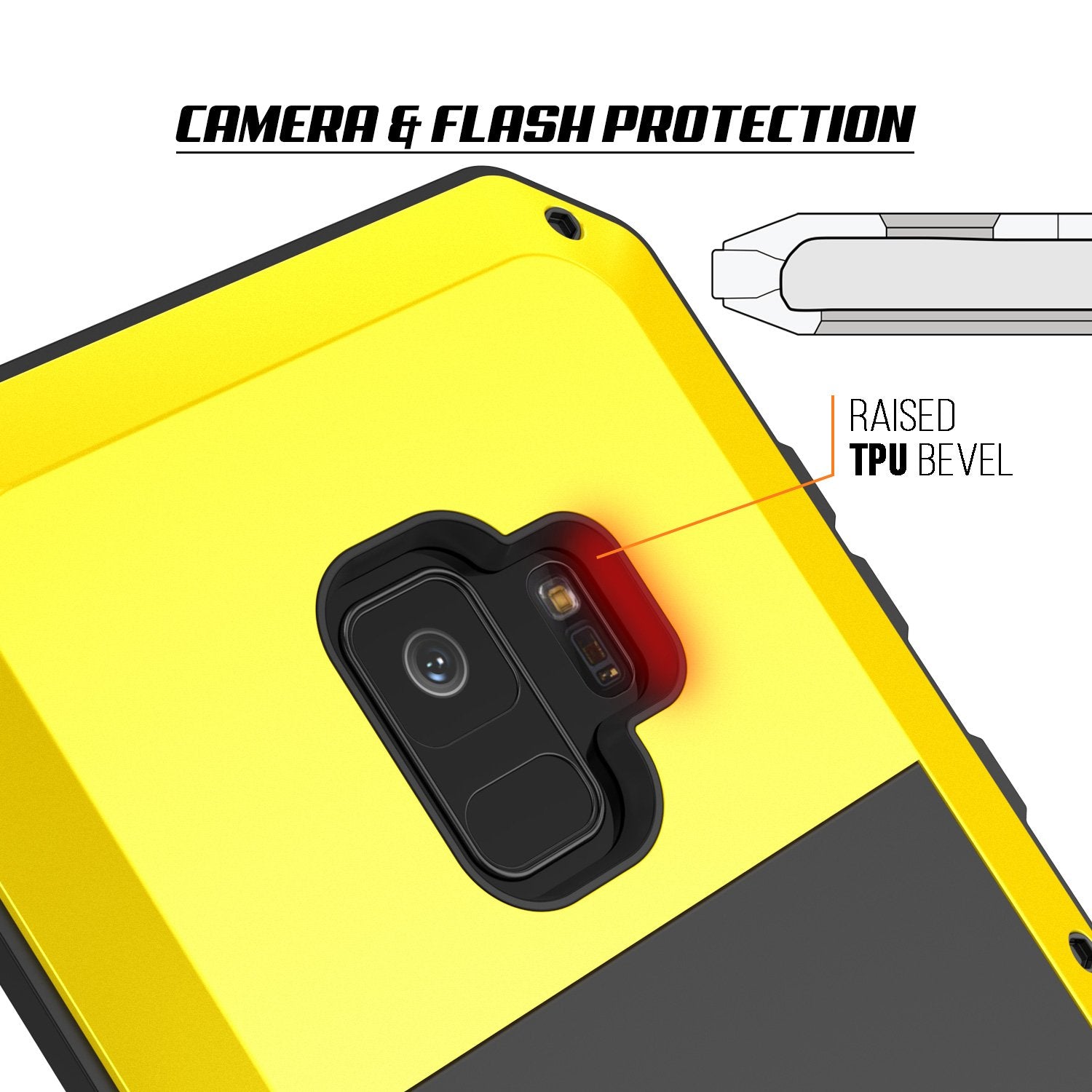 Galaxy S9 Metal Case, Heavy Duty Military Grade Rugged case [Neon]