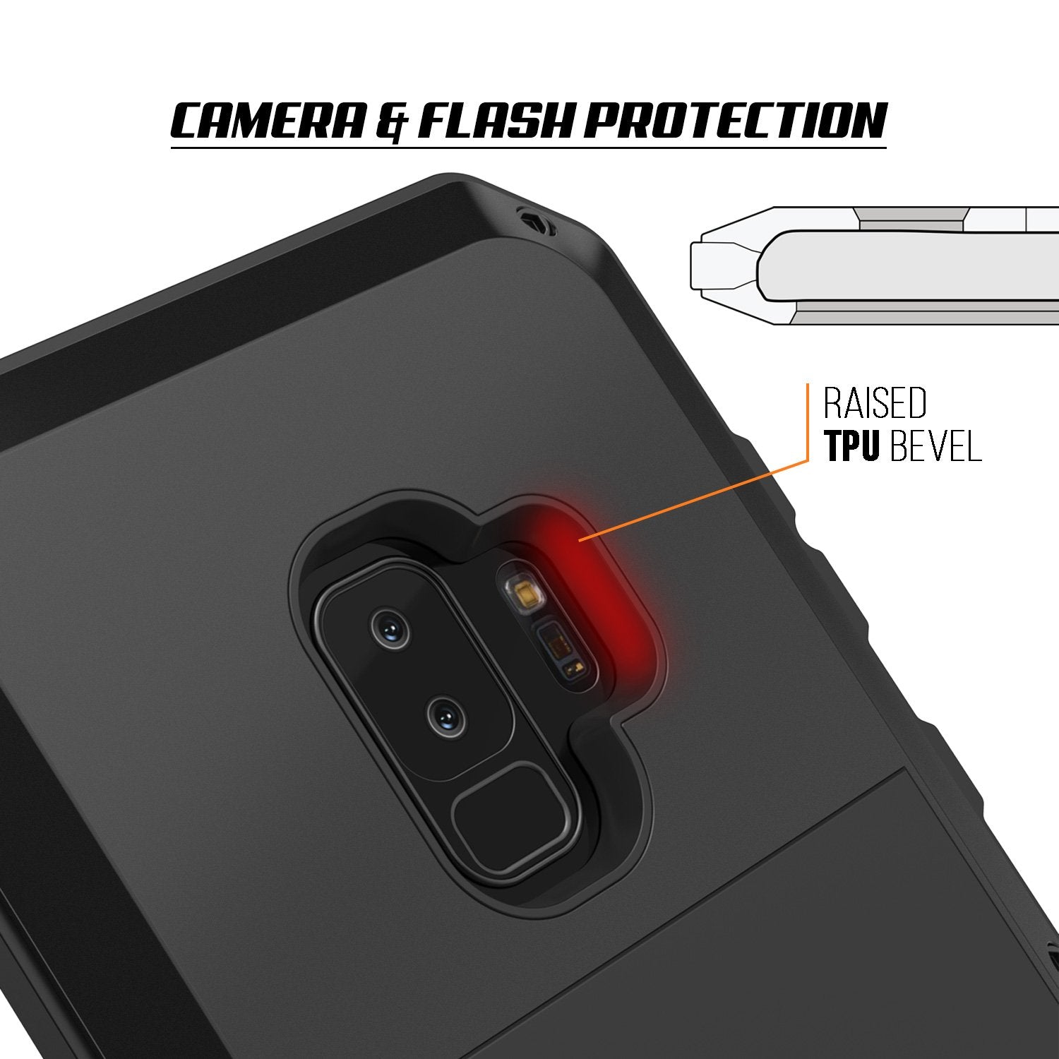 Galaxy S9 Plus Metal Case, Heavy Duty Military Grade Rugged Case,Black