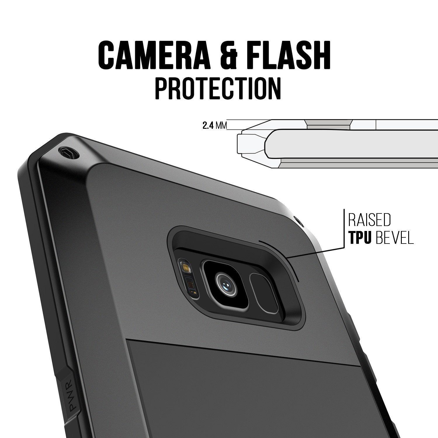Galaxy S8 Metal Case, Heavy Duty Military Grade Rugged Cover [BLACK]