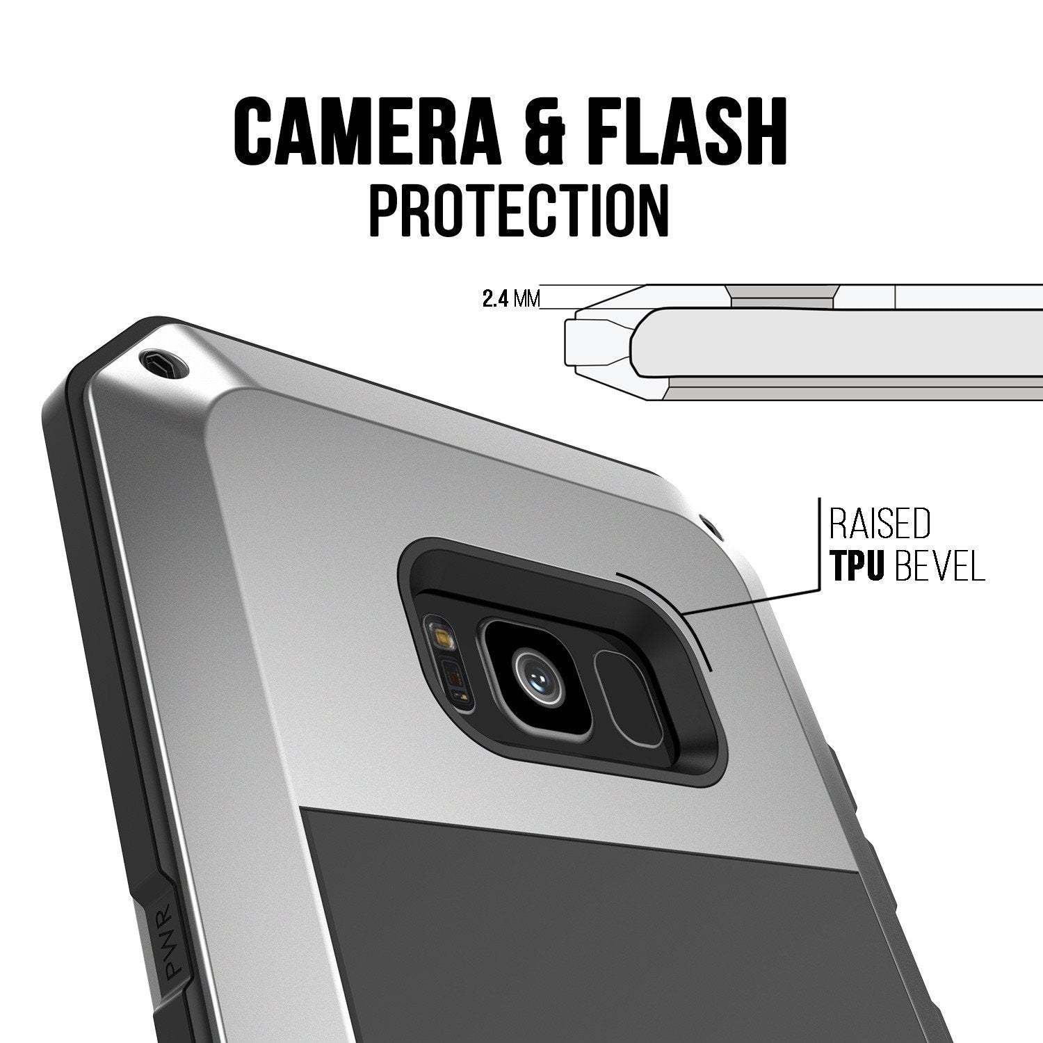 Galaxy S8 Metal Case, Heavy Duty Military Grade Rugged Cover [SILVER]