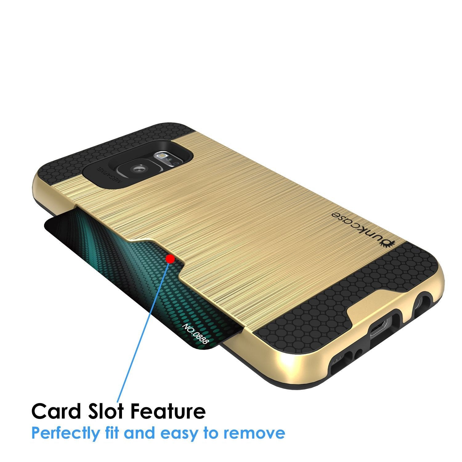 Galaxy s7 EDGE Case PunkCase SLOT Gold Series Slim Armor Soft Cover Case