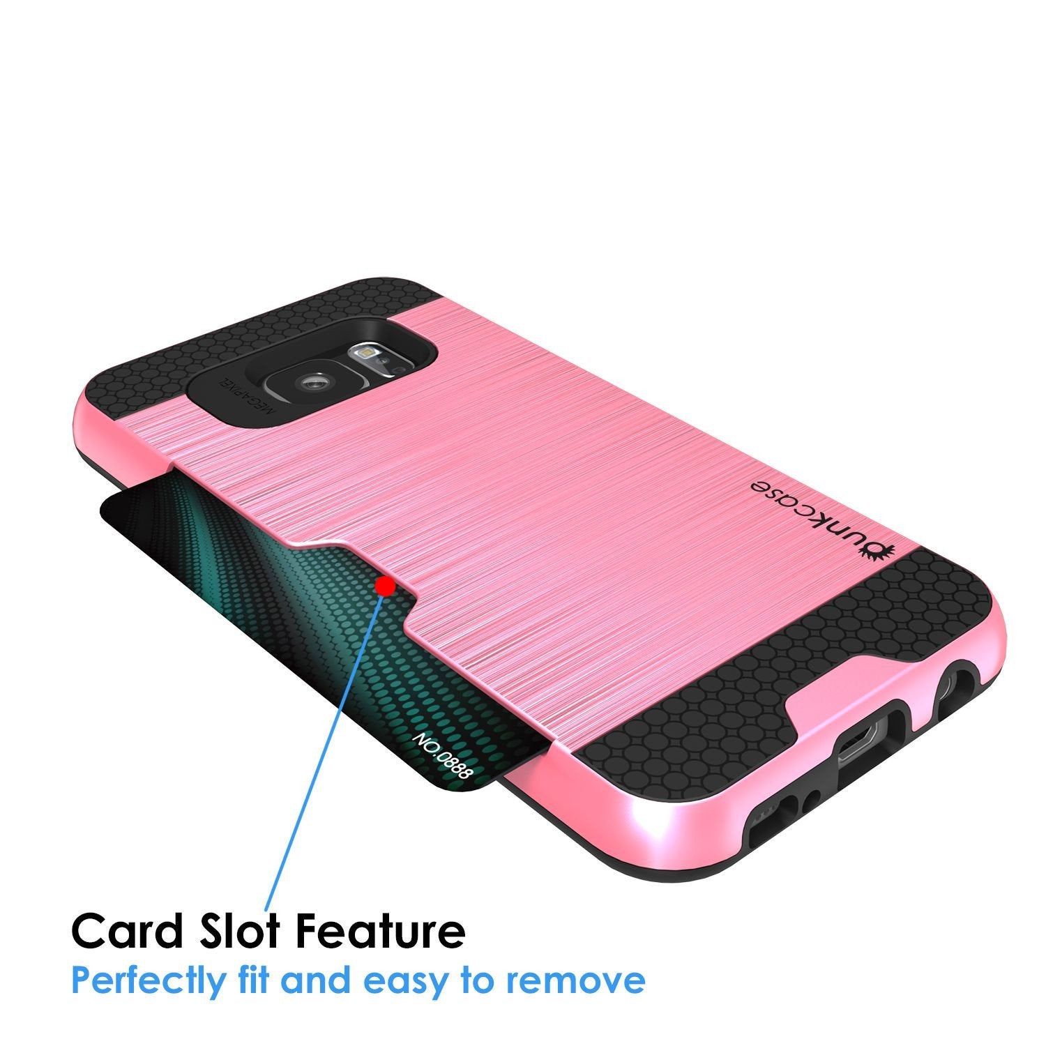 Galaxy s7 EDGE Case PunkCase SLOT Pink Series Slim Armor Soft Cover Case