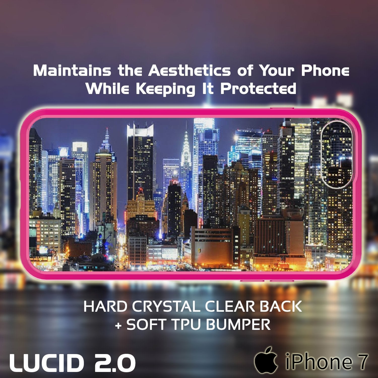 iPhone 8 Case Punkcase® LUCID 2.0 Pink Series w/ PUNK SHIELD Screen Protector | Ultra Fit