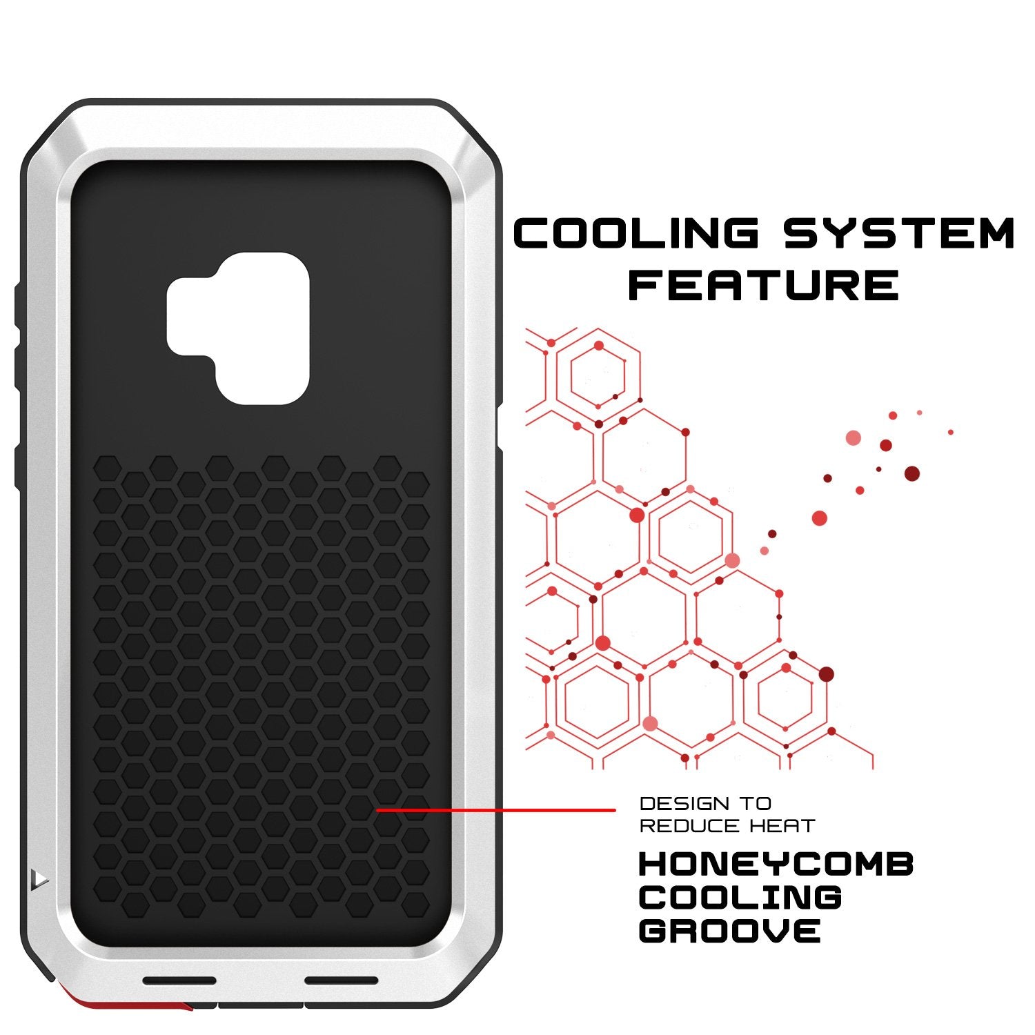 Galaxy S9 Metal Case, Heavy Duty Military Grade Rugged case [White]