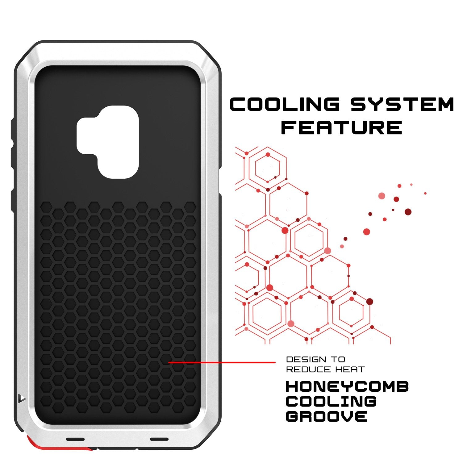 Galaxy S9 Plus Metal PunkCase Heavy Duty Military Grade Rugged, White