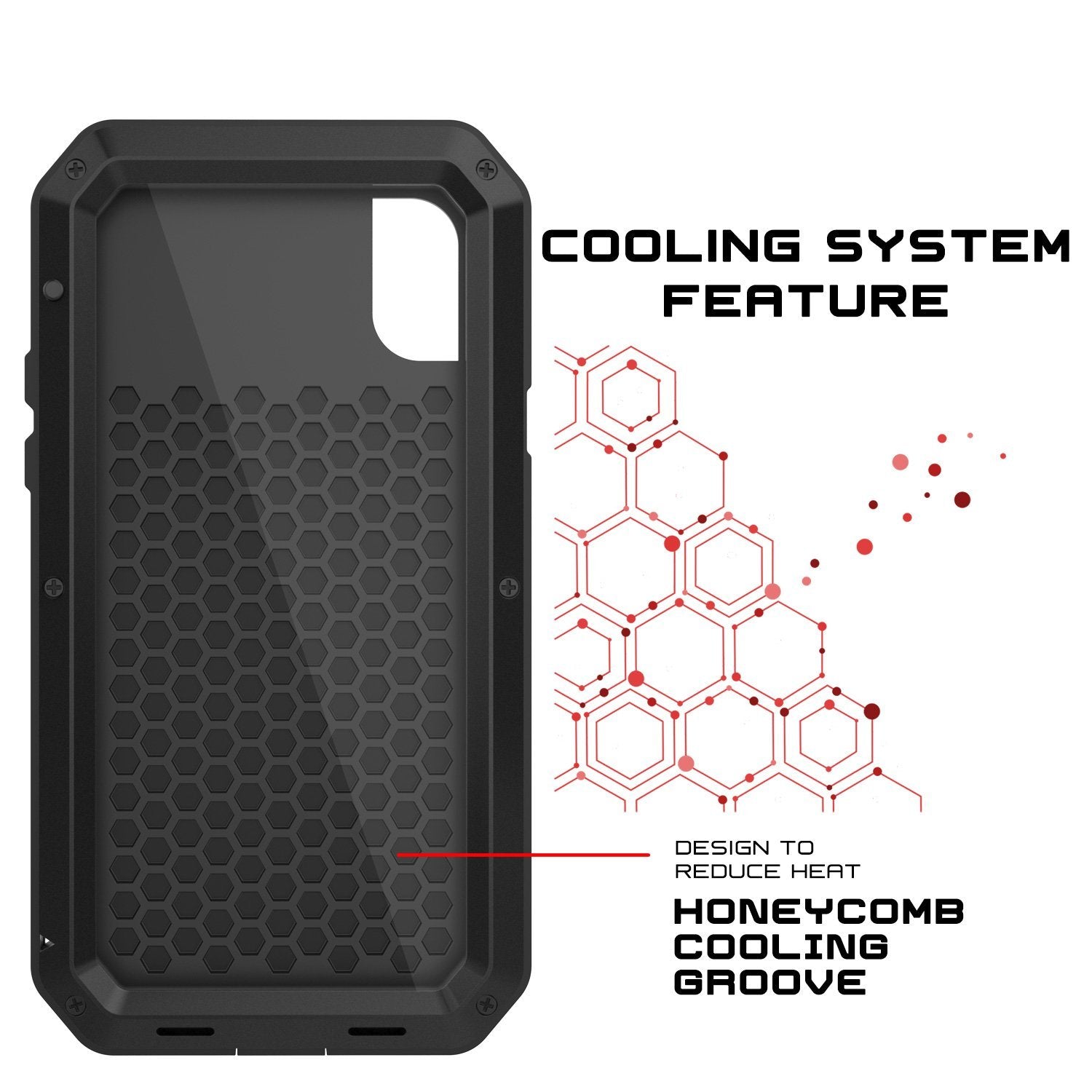 iPhone XS Max Metal Case, Heavy Duty Military Grade Armor Cover [shock proof] Full Body Hard [Black]