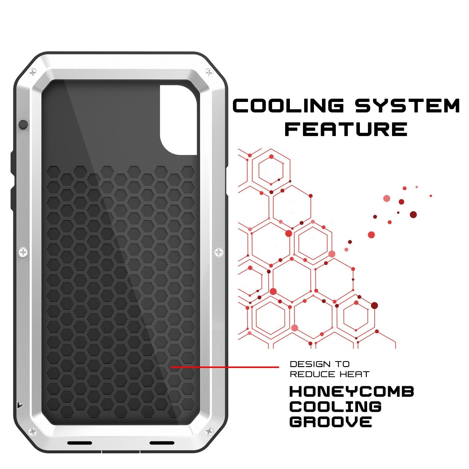 iPhone XR Metal Case, Heavy Duty Military Grade Armor Cover [shock proof] Full Body Hard [White]