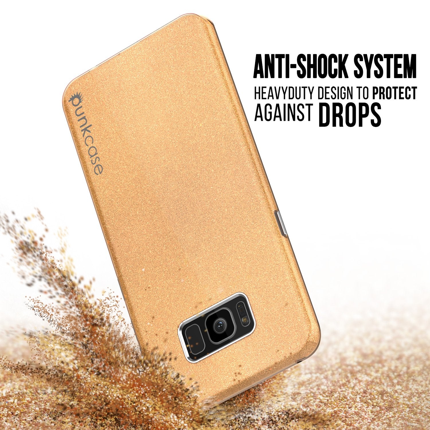 Galaxy S8 Case, Punkcase Galactic 2.0 Series Ultra Slim Protective Armor Cover [Gold]