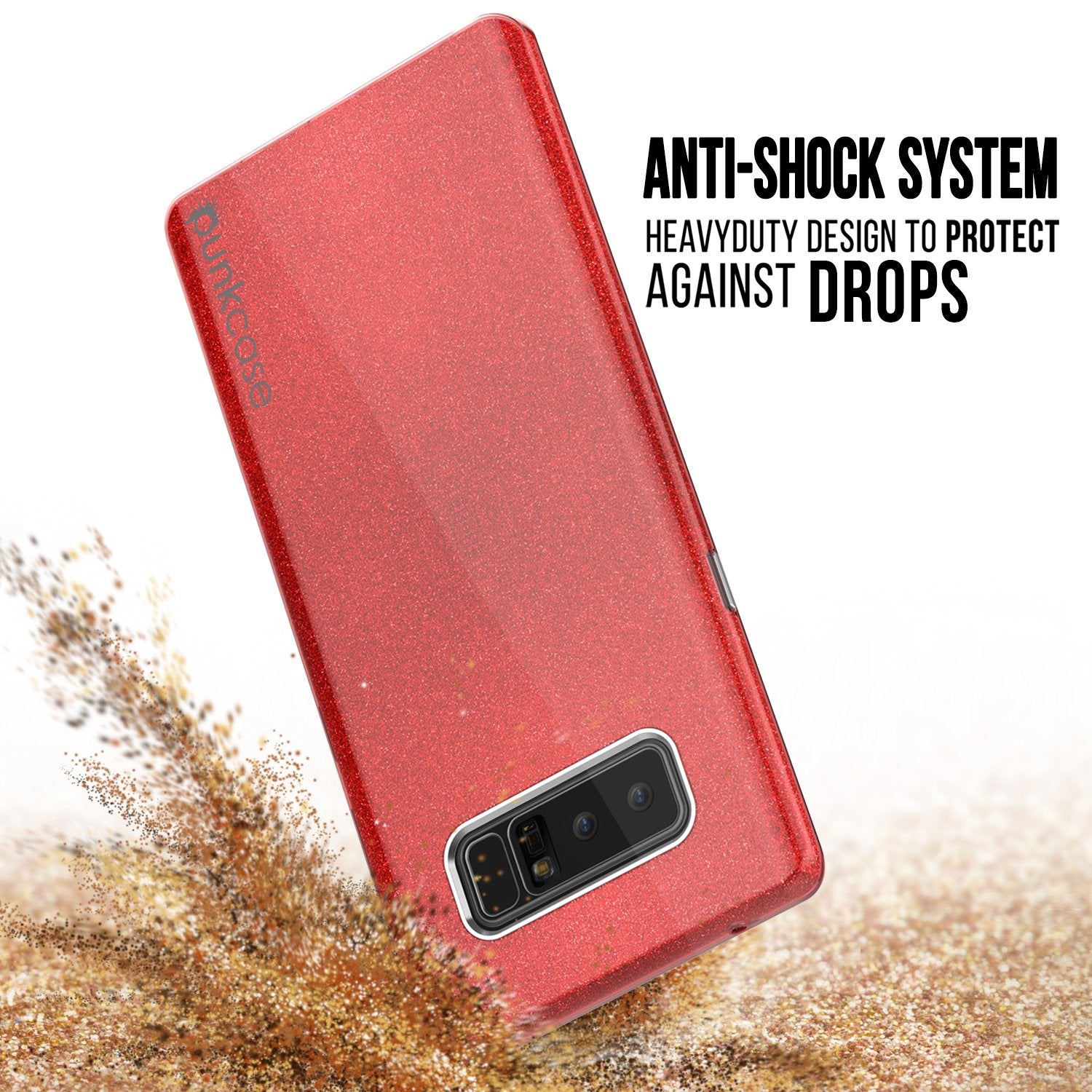 Galaxy Note 8 Case, Punkcase Galactic 2.0 Series Ultra Slim [Red]