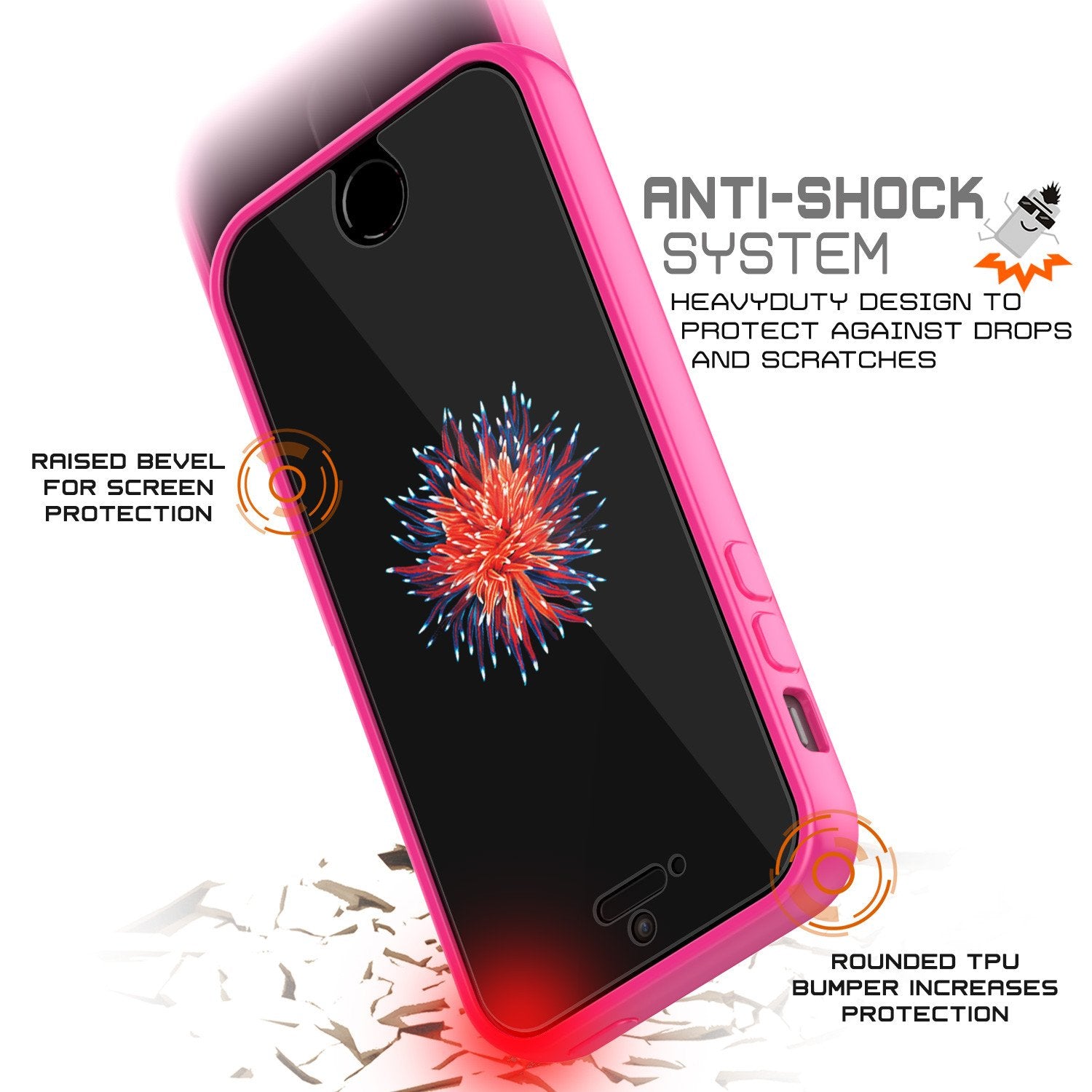 iPhone SE/5S/5 Case Punkcase® LUCID 2.0 Pink Series w/ PUNK SHIELD Screen Protector | Ultra Fit