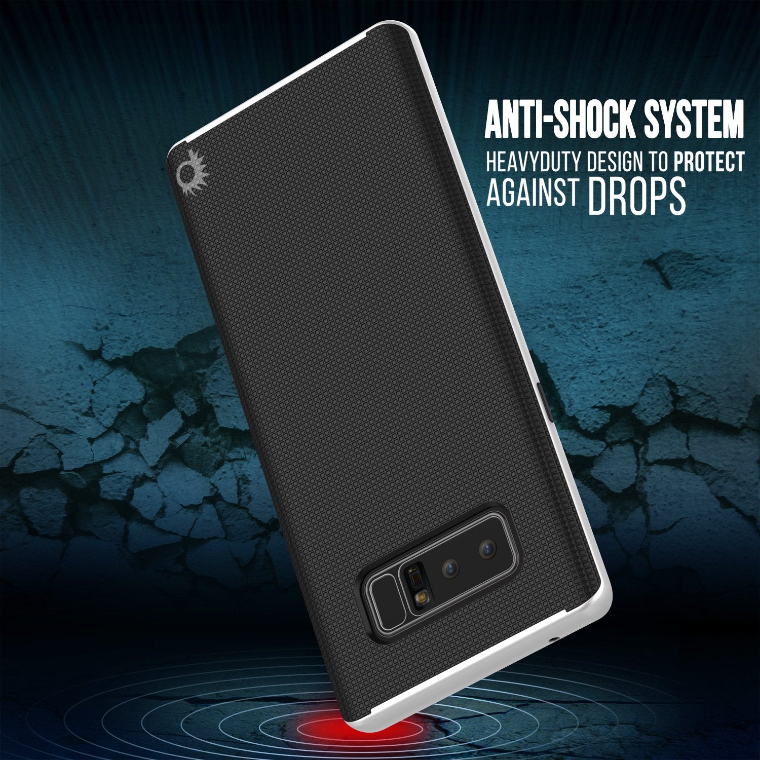 Galaxy Note 8 Case, PunkCase [Stealth Series] Hybrid 3-Piece [White]