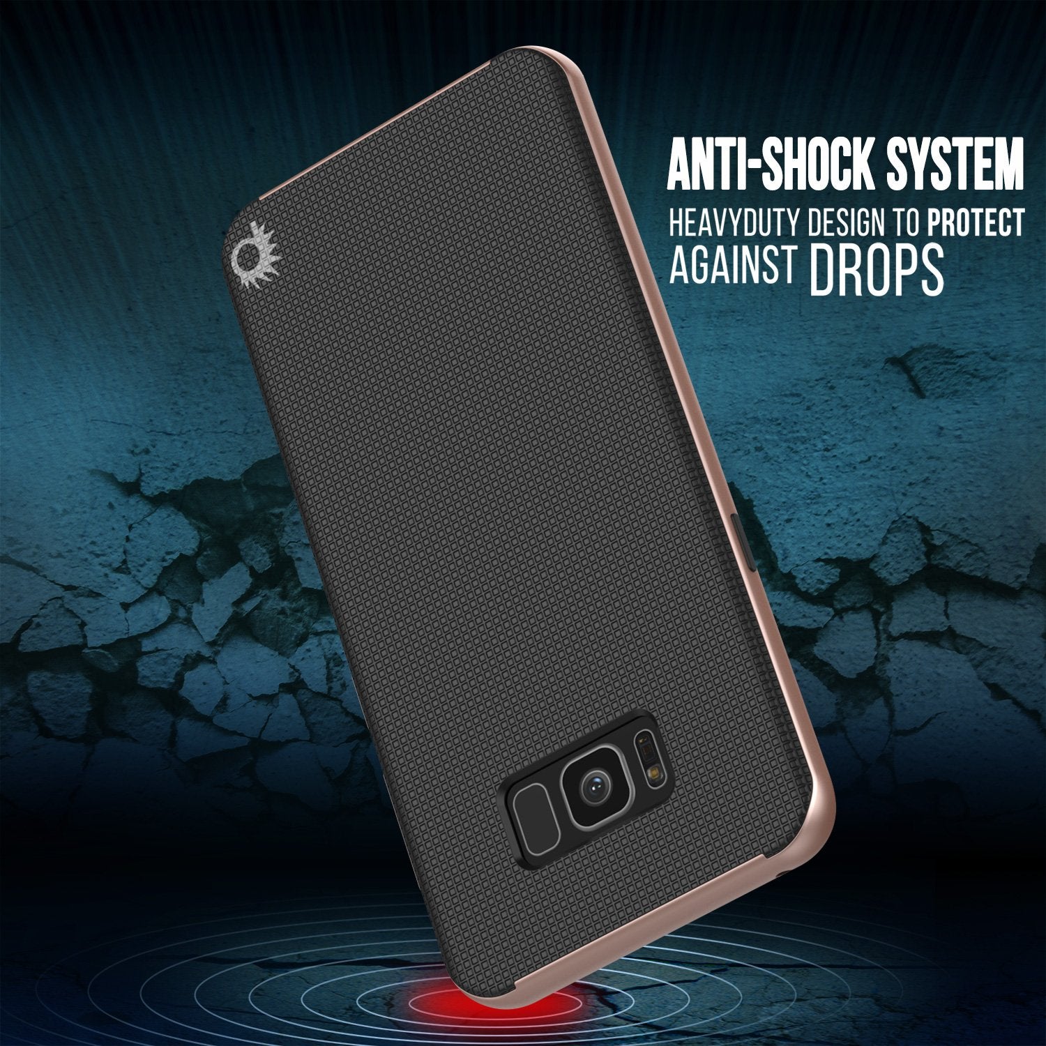 Galaxy S8 Plus PunkCase Stealth Hybrid 3-Piece Dual Layer, Rose Gold