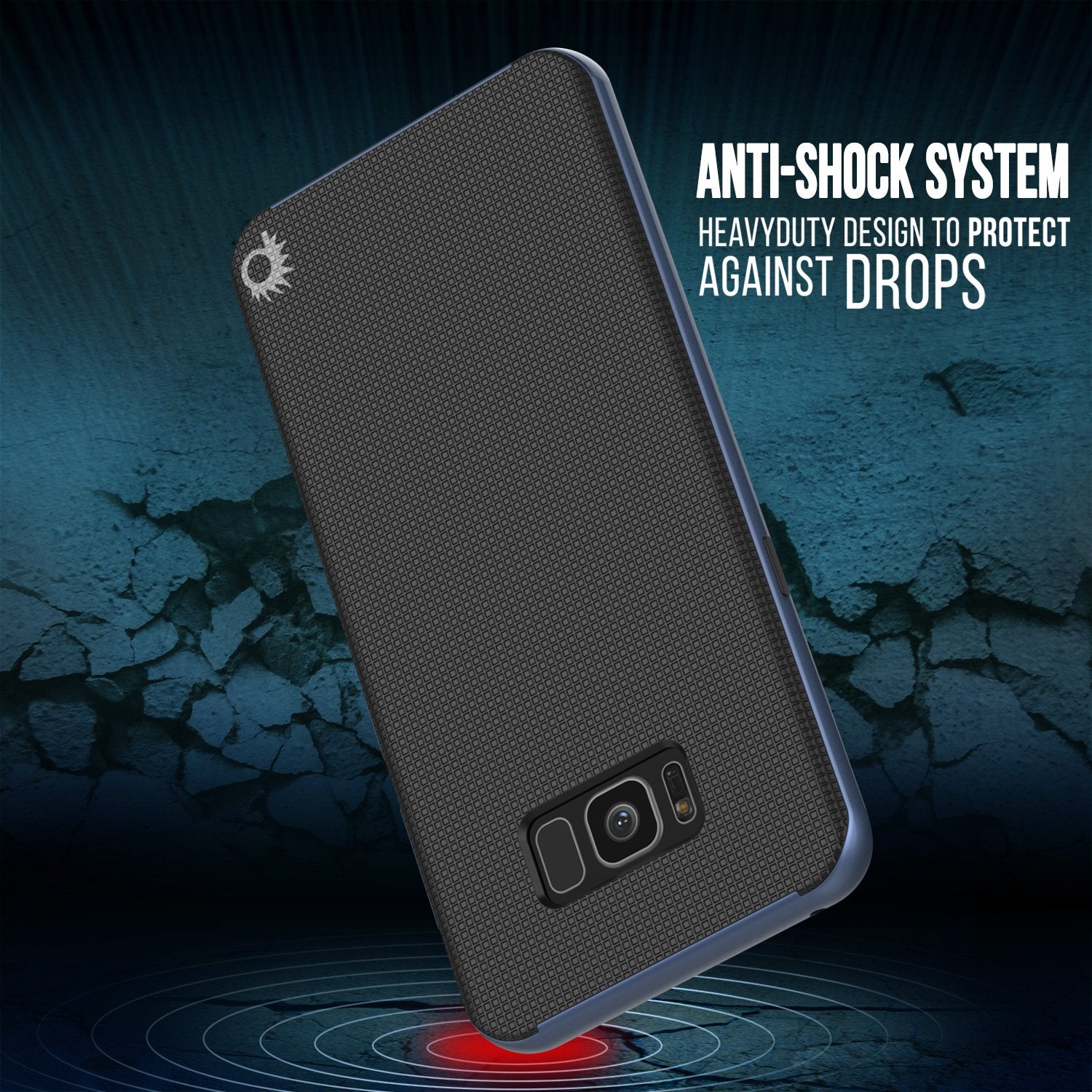 Galaxy S8 Plus PunkCase Stealth Hybrid 3-Piece Dual Layer, Navy Blue