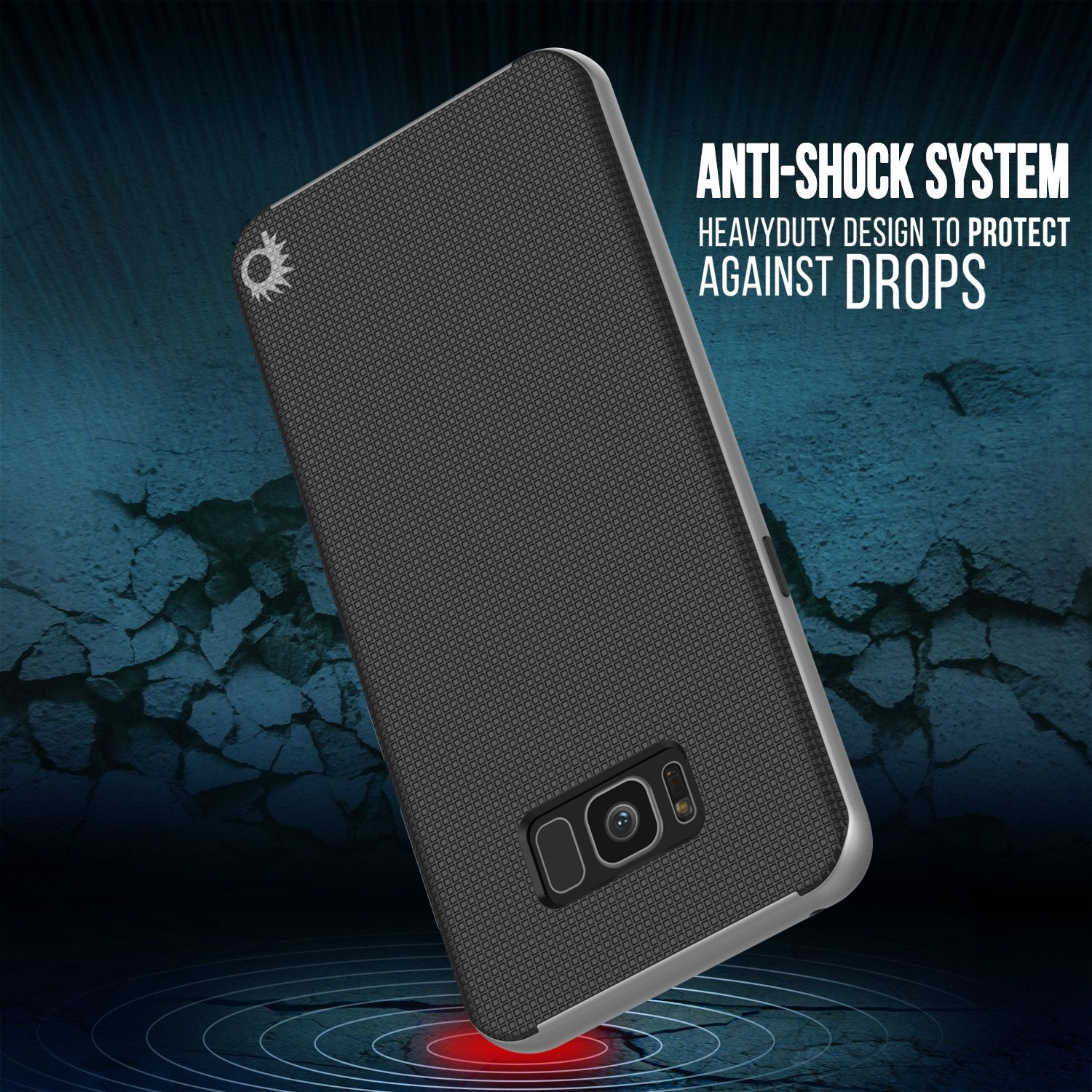 Galaxy S8 Case, PunkCase [Stealth Series] Hybrid 3-Piece Shockproof Dual Layer Cover [Silver]