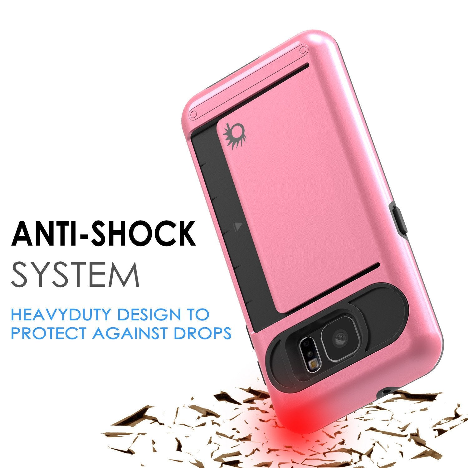 Galaxy S7 EDGE Case PunkCase CLUTCH Pink Series Slim Armor Soft Cover Case w/ Screen Protector