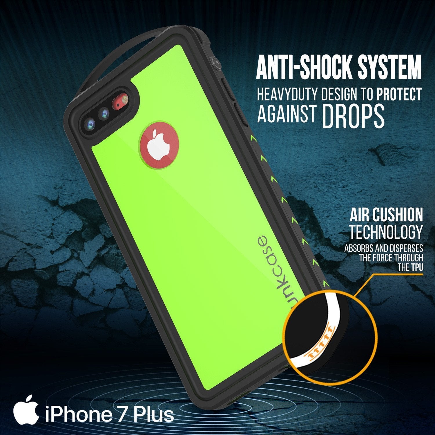 iPhone 8+ Plus Waterproof Case, Punkcase ALPINE Series, Light Green | Heavy Duty Armor Cover
