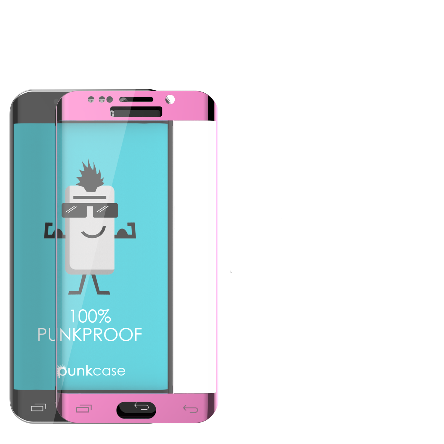 Galaxy S6 Edge Plus Pink Punkcase Glass SHIELD Tempered Glass Screen Protector 0.33mm Thick 9H Glass
