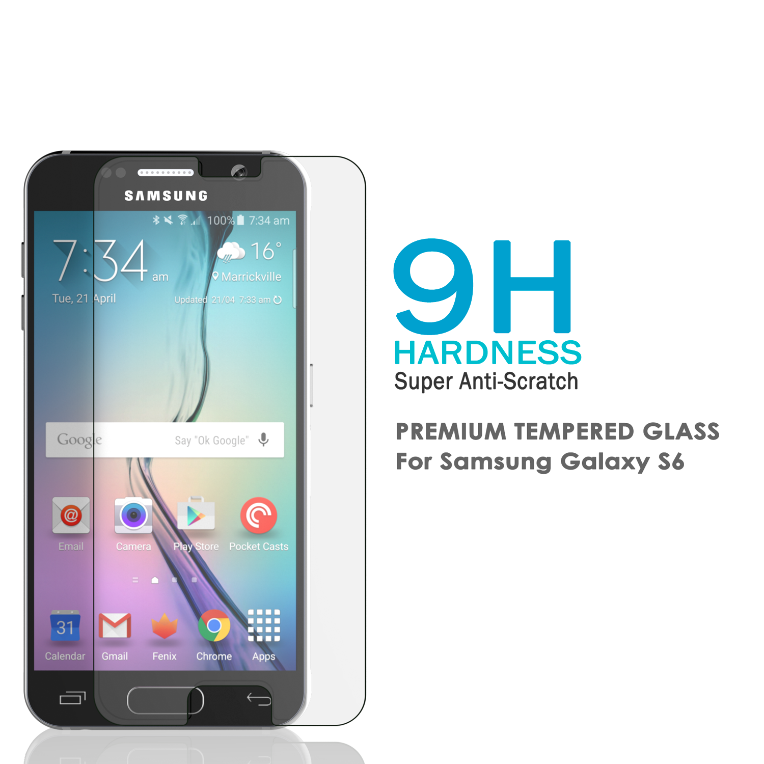 Galaxy S7 Punkcase Glass SHIELD Tempered Glass Screen Protector 0.33mm Thick 9H Glass Screen