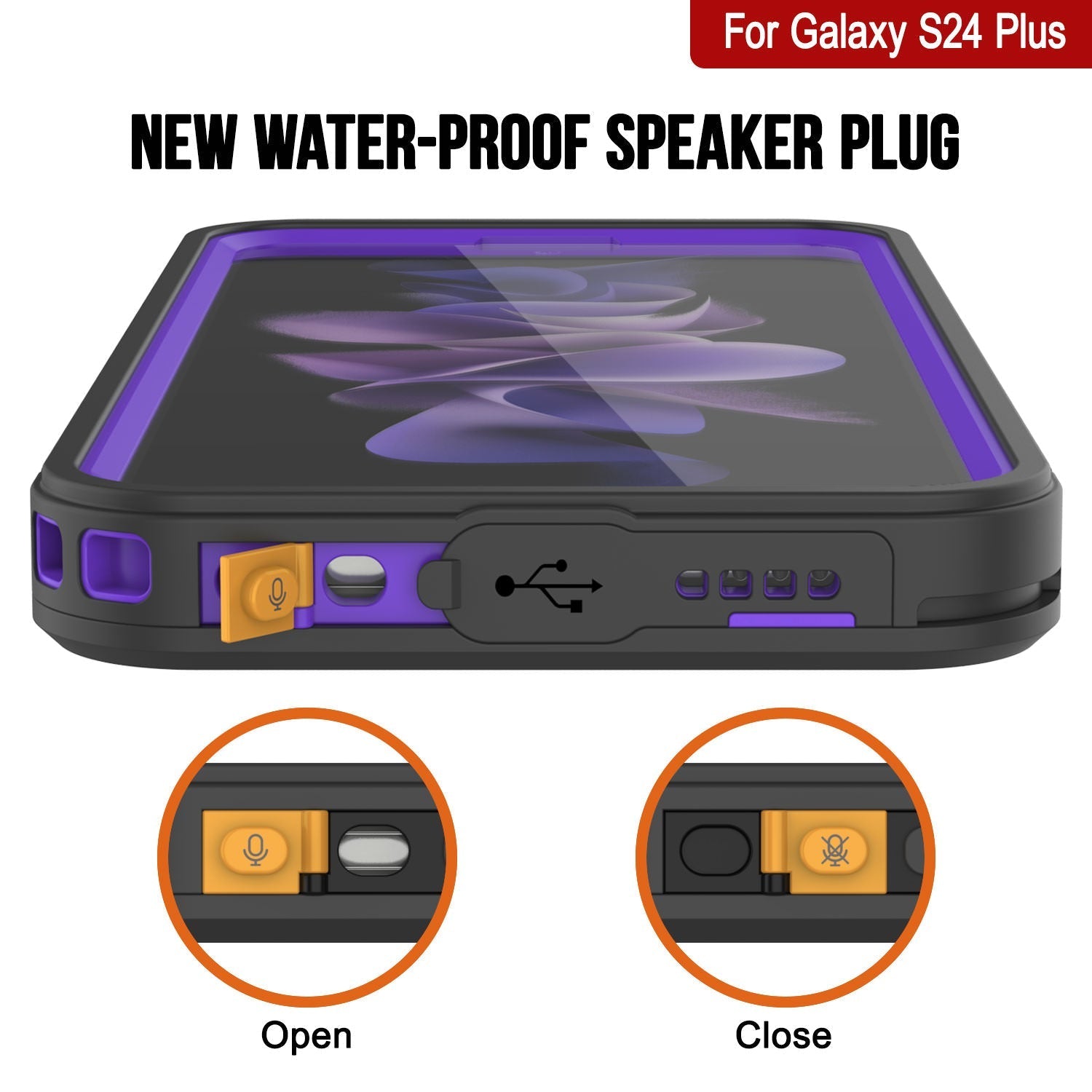 Galaxy S24+ Plus Water/ Shockproof [Extreme Series] Slim Screen Protector Case [Purple]