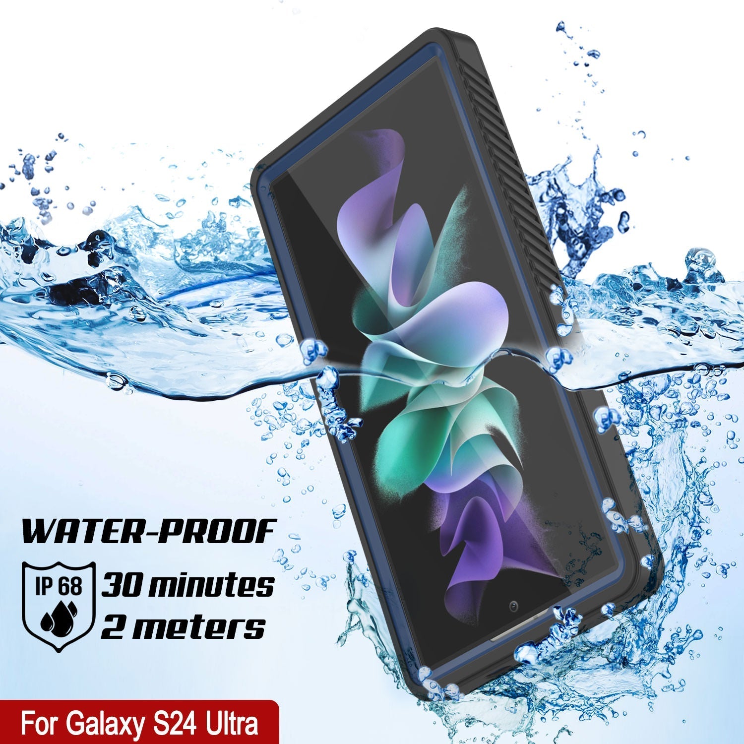 Galaxy S24 Ultra Water/ Shockproof [Extreme Series] With Screen Protector Case [Navy Blue]
