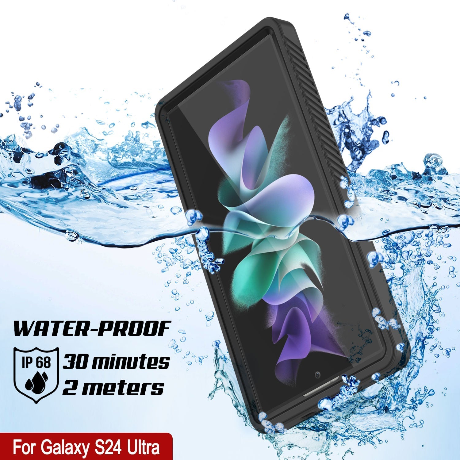 Galaxy S24 Ultra Water/ Shockproof [Extreme Series] With Screen Protector Case [Black]