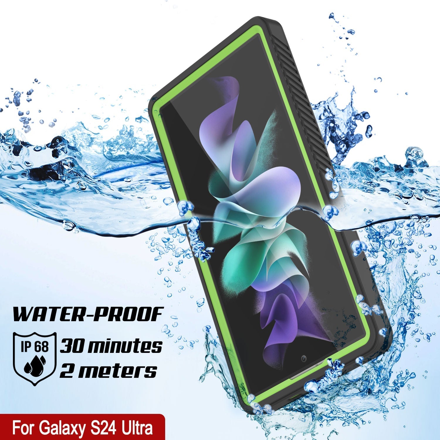 Galaxy S24 Ultra Water/ Shockproof [Extreme Series] Screen Protector Case [Light Green]
