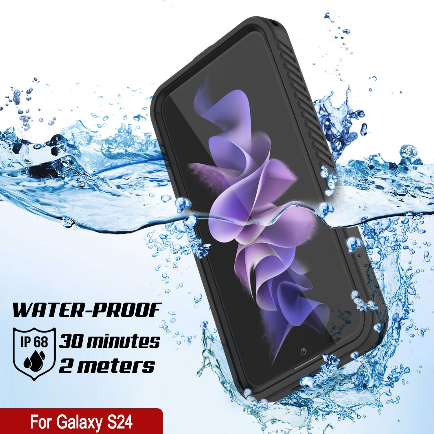Galaxy S24 Water/ Shockproof [Extreme Series] With Screen Protector Case [Black]