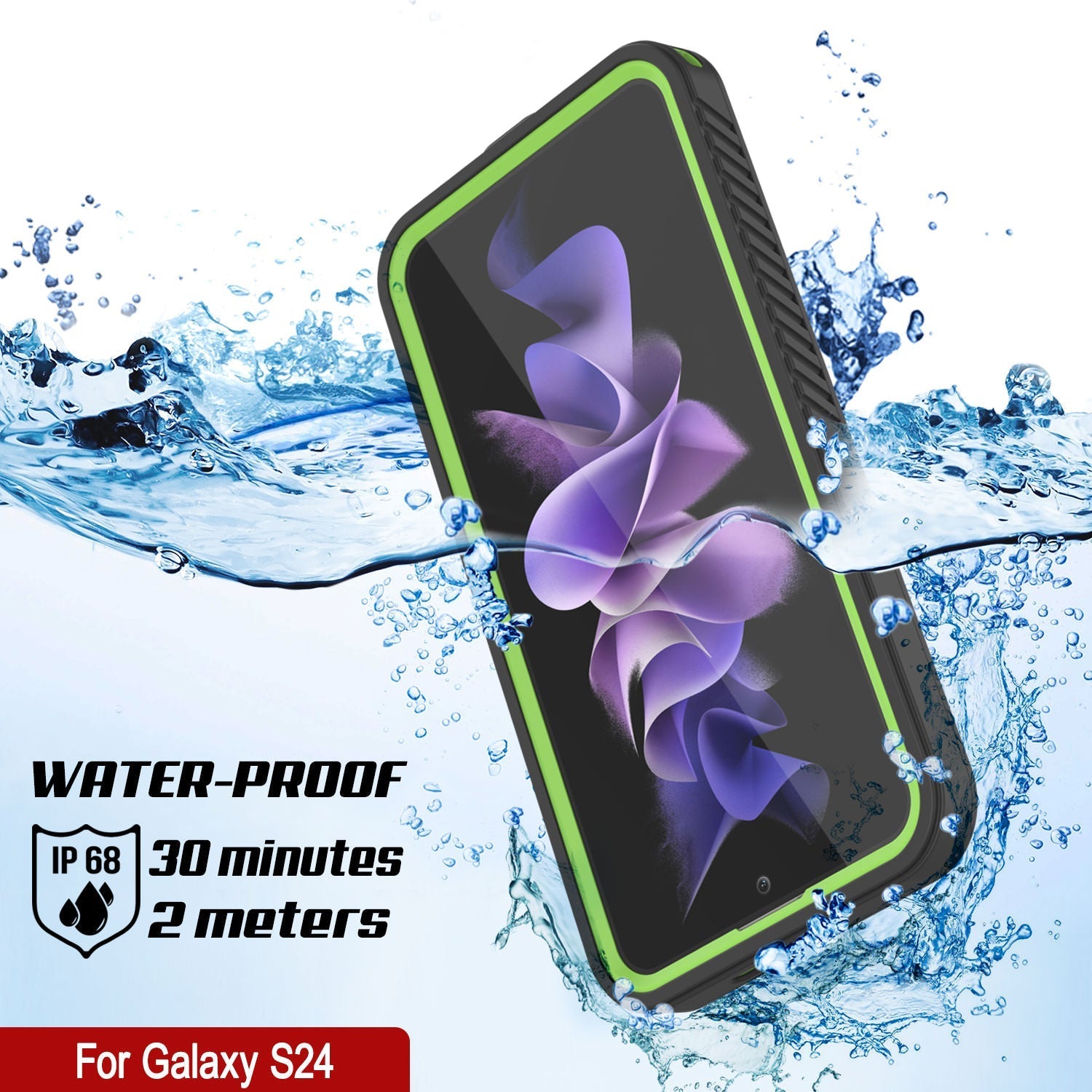 Galaxy S24 Water/ Shockproof [Extreme Series] Screen Protector Case [Light Green]