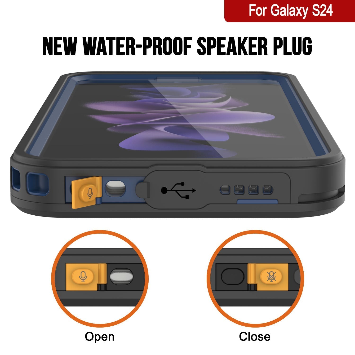Galaxy S24 Water/ Shockproof [Extreme Series] With Screen Protector Case [Navy Blue]