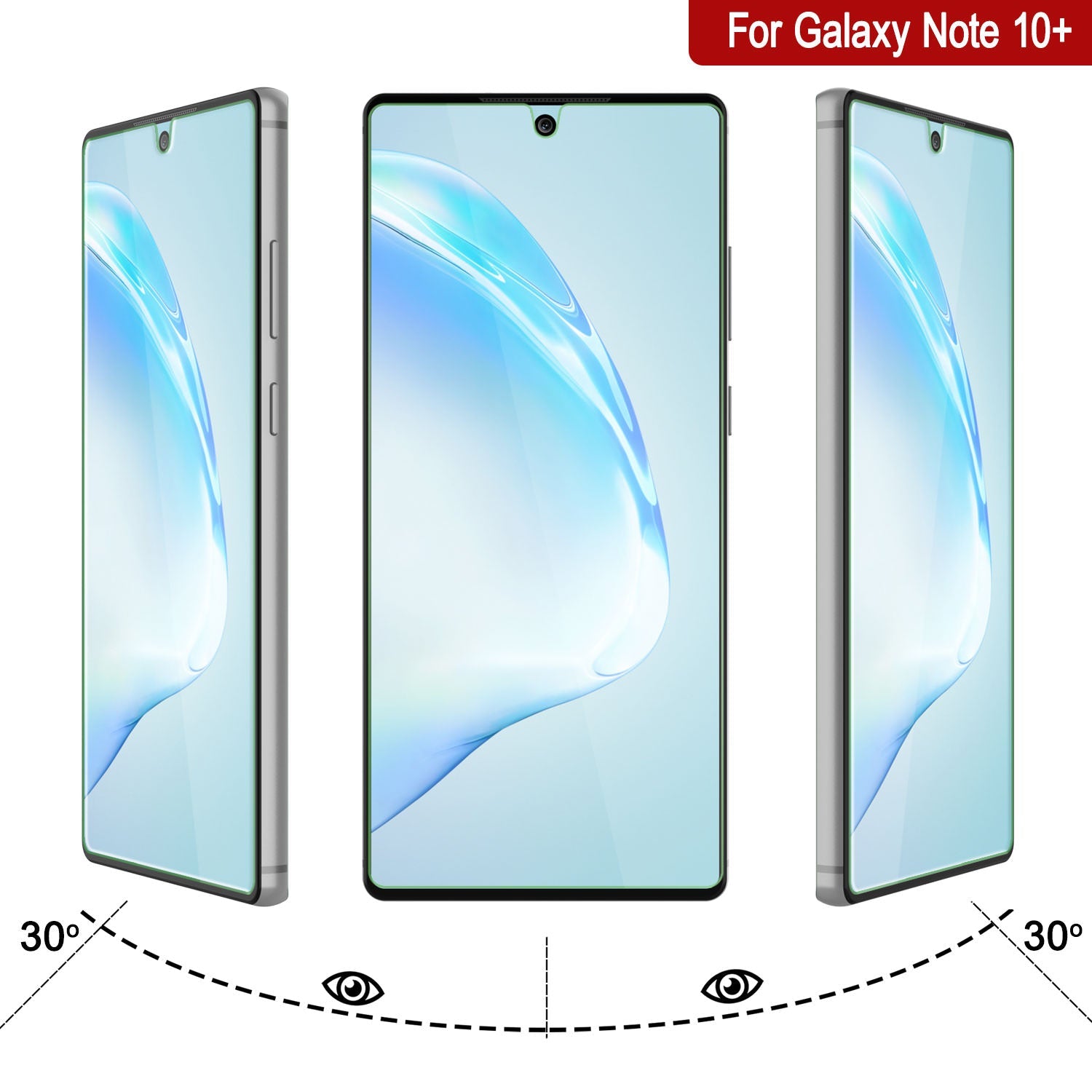 Galaxy Note 10+ Plus Clear Punkcase Glass SHIELD Tempered Glass Screen Protector 0.33mm Thick 9H Glass
