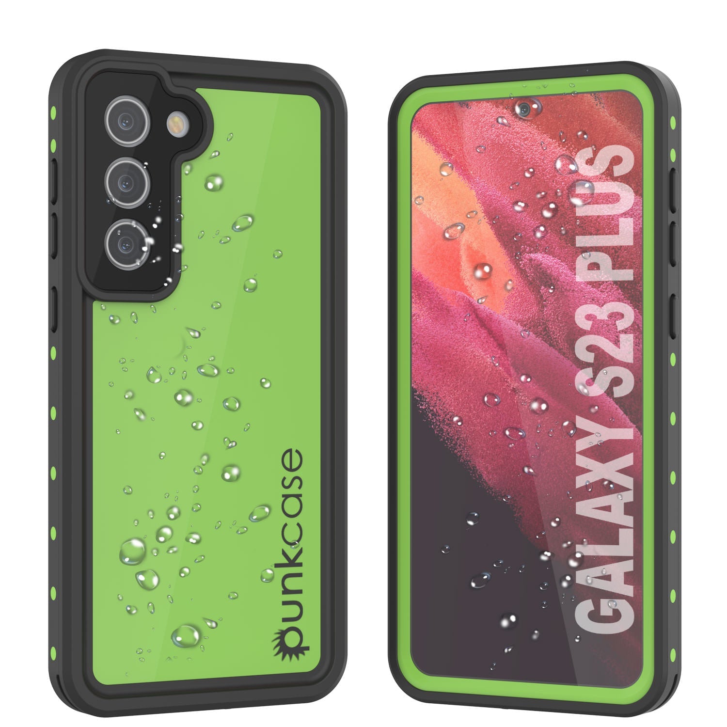 Galaxy S24+ Plus Waterproof Case PunkCase StudStar Light Green Thin 6.7ft Underwater IP68 ShockProof