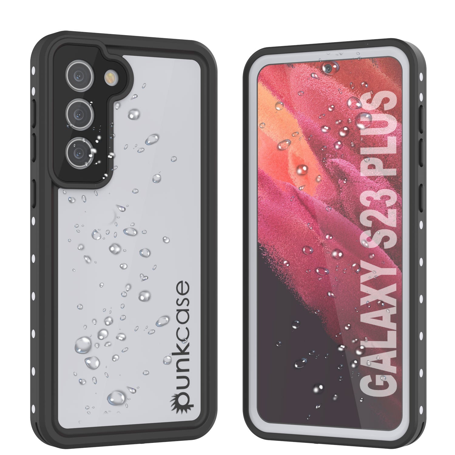 Galaxy S24+ Plus Waterproof Case, Punkcase StudStar White Thin 6.7ft Underwater IP68 Shock/Snow Proof