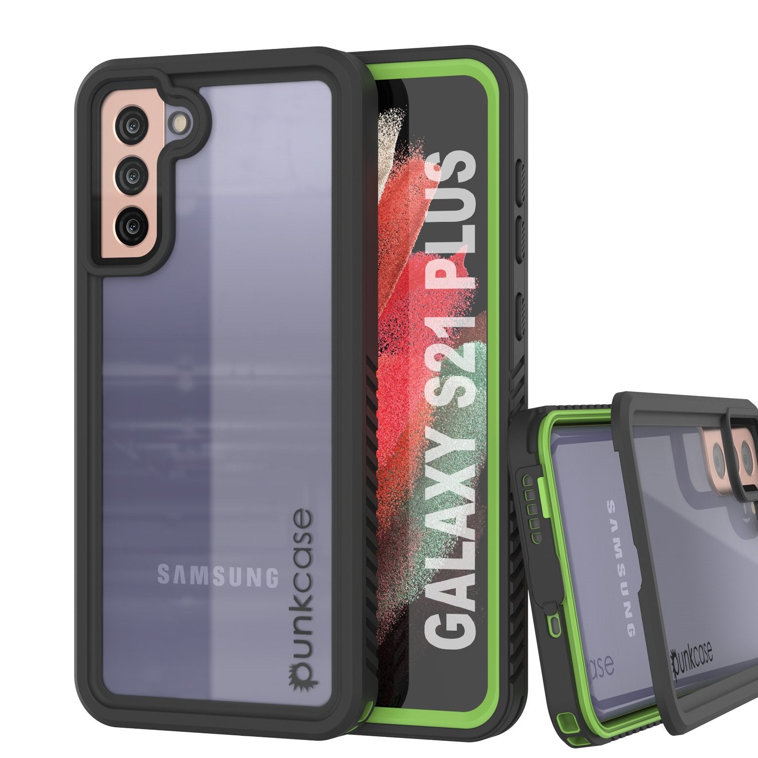 Galaxy S21+ Plus Water/Shockproof [Extreme Series] Screen Protector Case [Light Green]