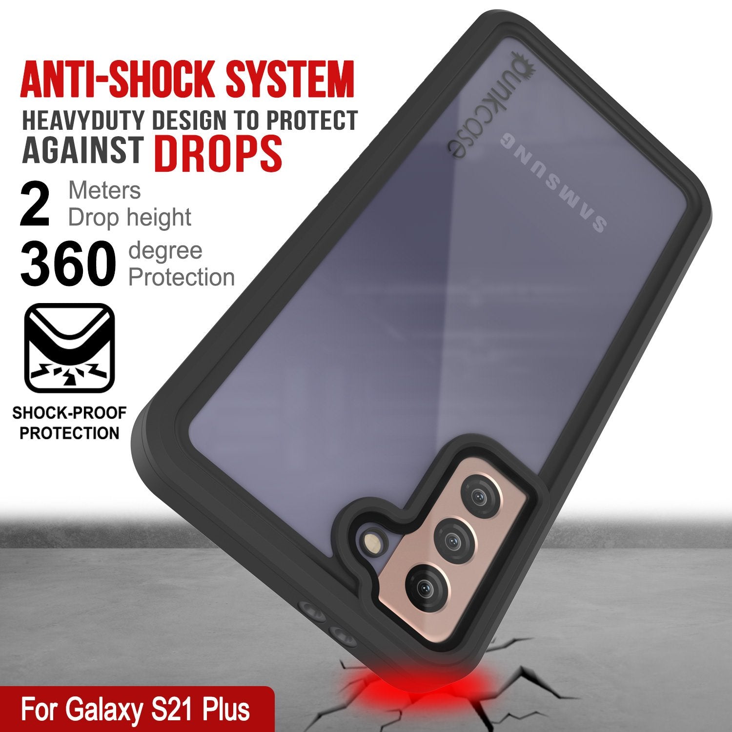 Galaxy S21+ Plus Water/Shockproof [Extreme Series] Screen Protector Case [Light Green]