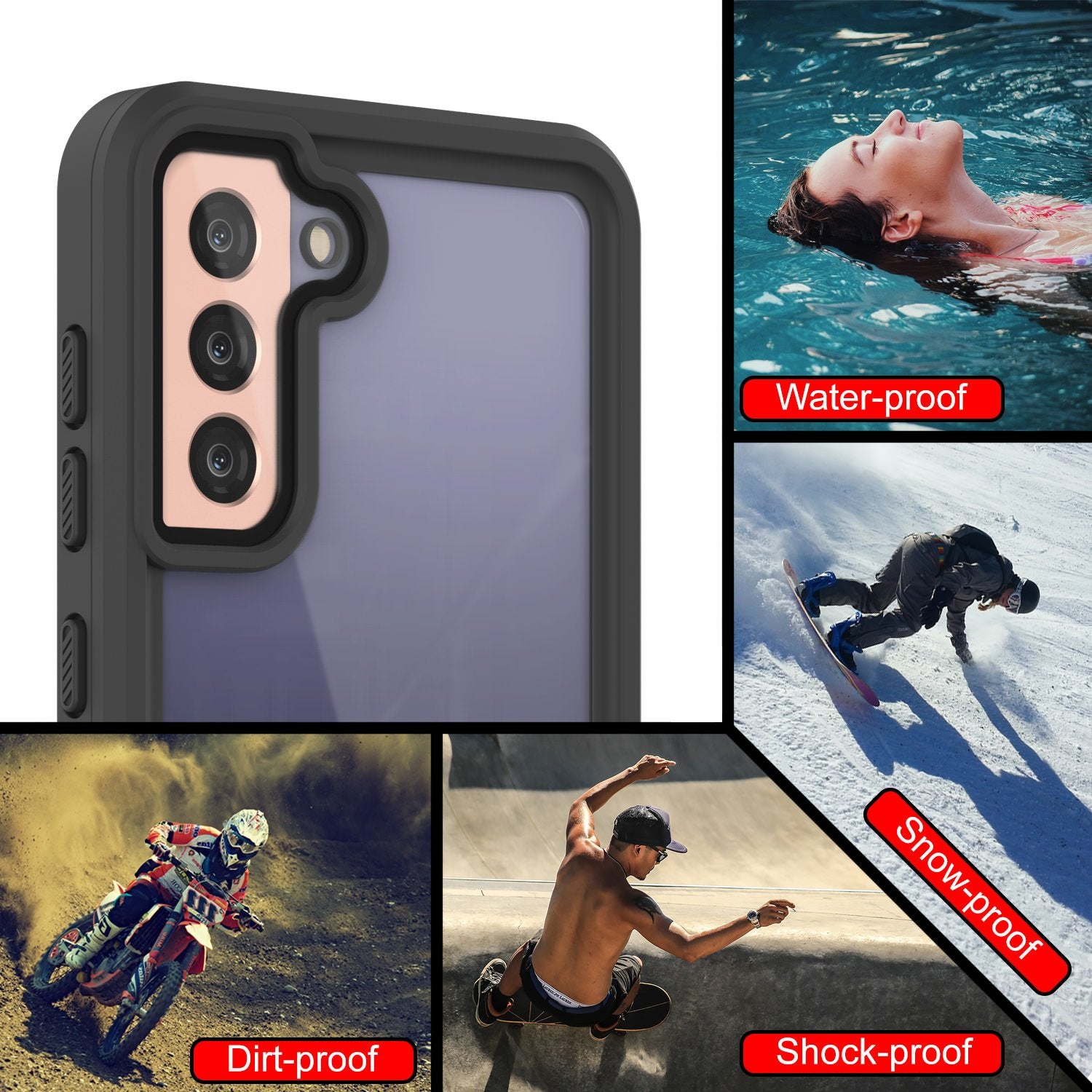 Galaxy S21 Water/Shock/Snowproof [Extreme Series]  Screen Protector Case [Teal]