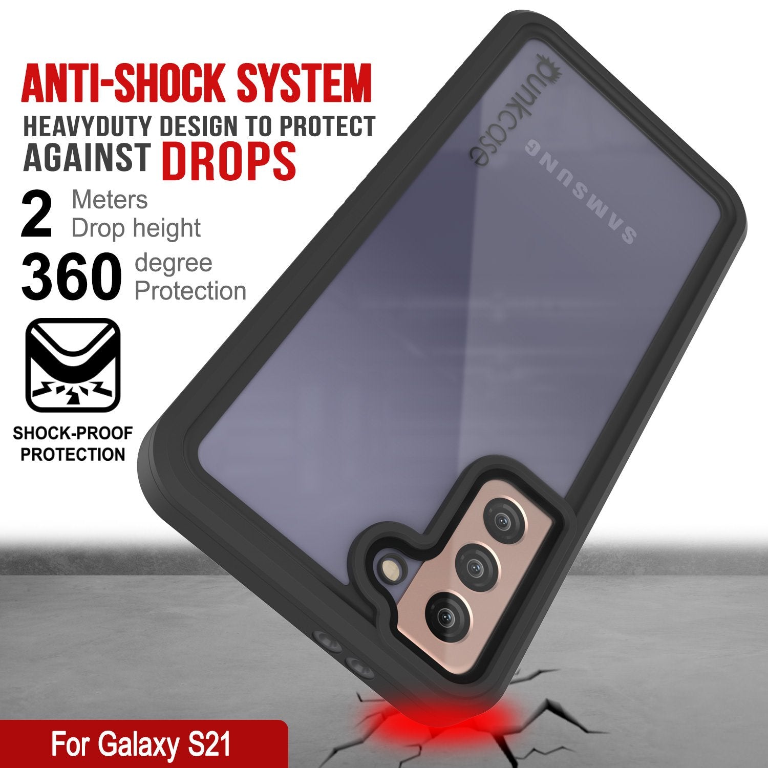 Galaxy S21 Water/Shock/Snow/dirt proof [Extreme Series] Punkcase Slim Case [White]