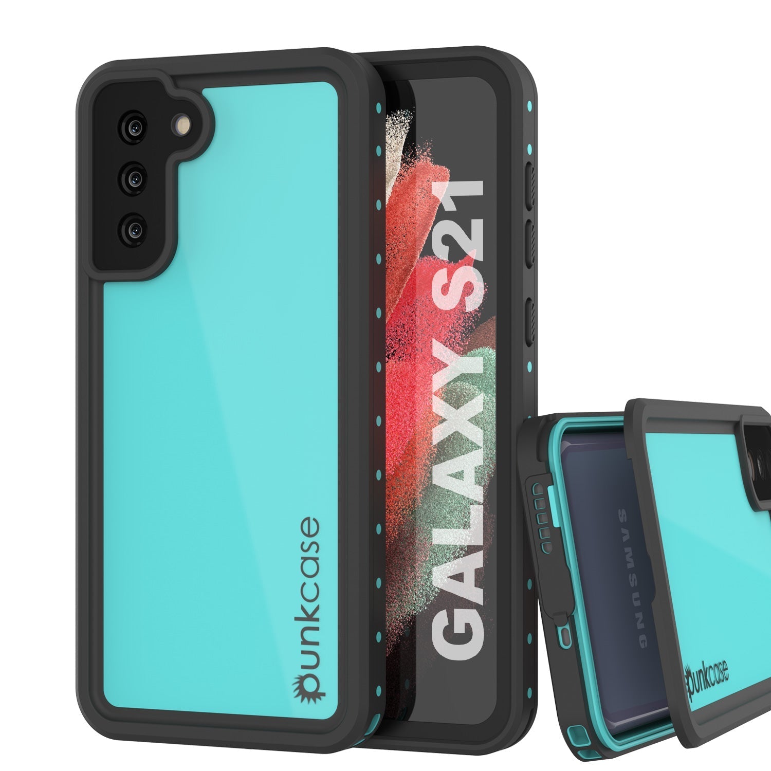 Galaxy S22 Waterproof Case PunkCase StudStar Teal Thin 6.6ft Underwater IP68 Shock/Snow Proof