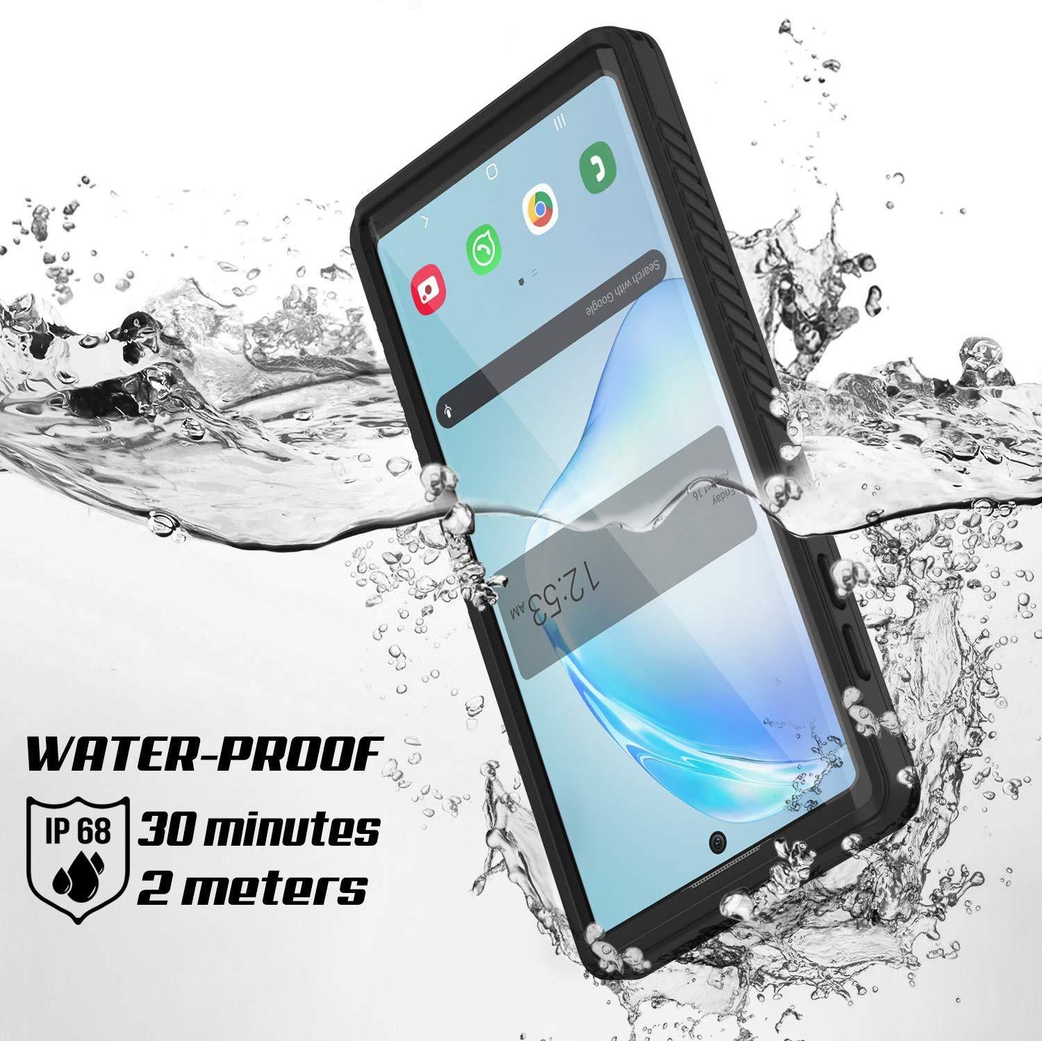 Galaxy Note 10 Case, Punkcase [Extreme Series] Armor Cover W/ Built In Screen Protector [Black]