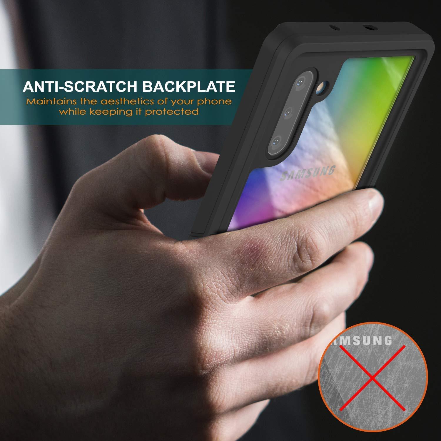 Galaxy Note 10 Case, Punkcase [Extreme Series] Armor Cover W/ Built In Screen Protector [Black]