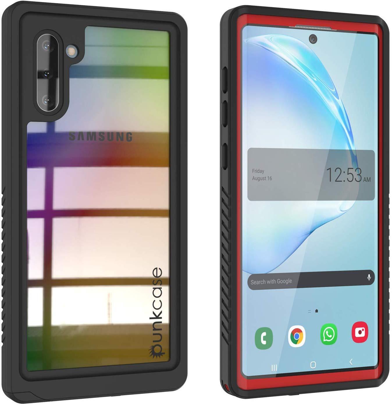 Galaxy Note 10 Case, Punkcase [Extreme Series] Armor Cover W/ Built In Screen Protector [Red]